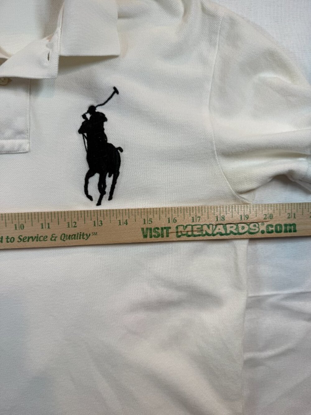 Polo Ralph Lauren Big Pony #3 Mesh Polo Shirt White Cream Men's S - Picture 7 of 8